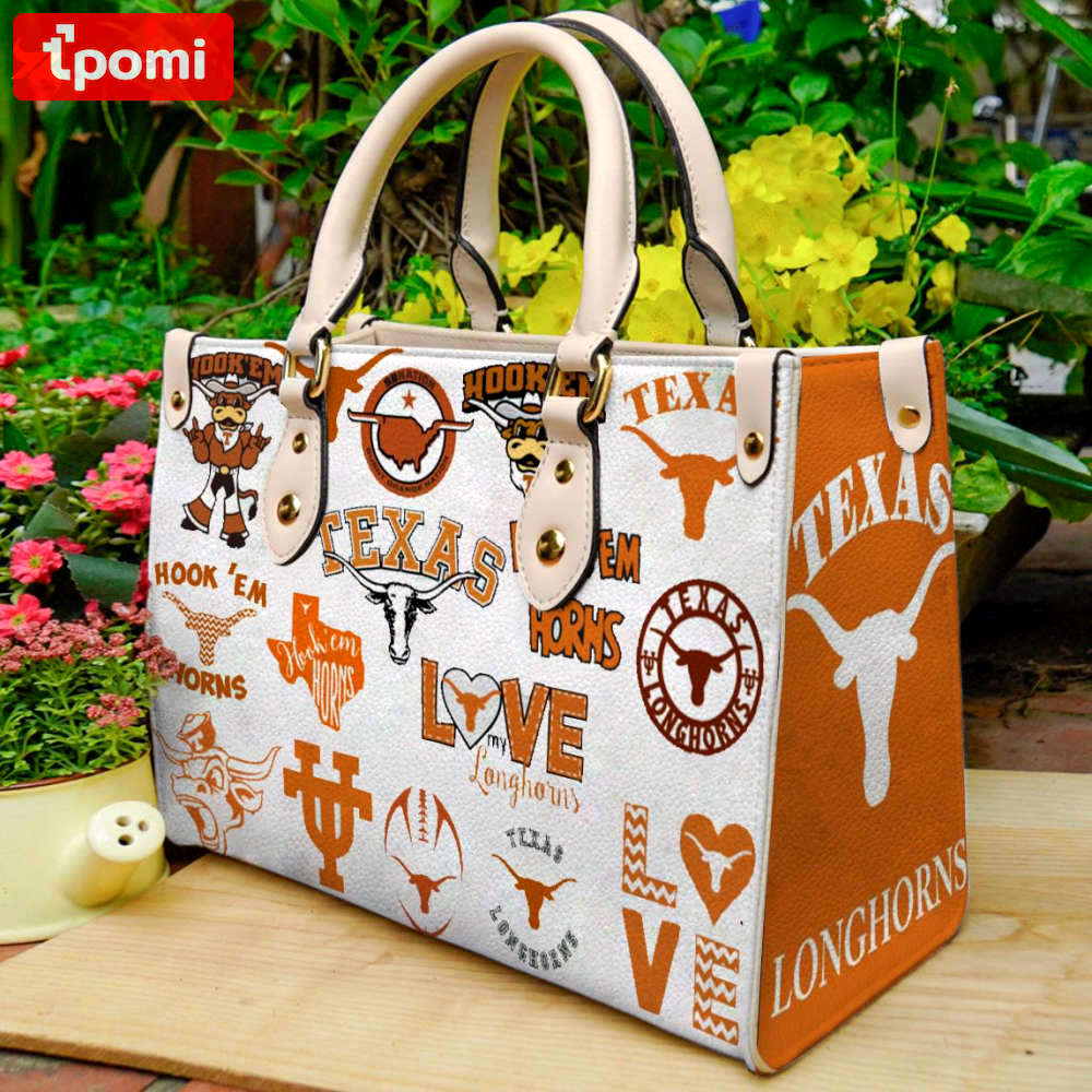 Texas longhorns 2 leather handbag for women gift 4239 Women Leather Hand Bag