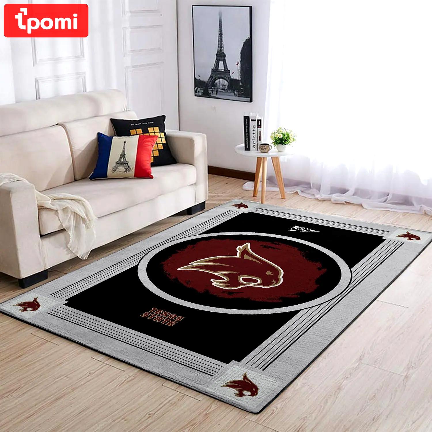 Texas state bobcats home decor ncaa team logo carpet rug living room 20030459 3 Rectangle Rug