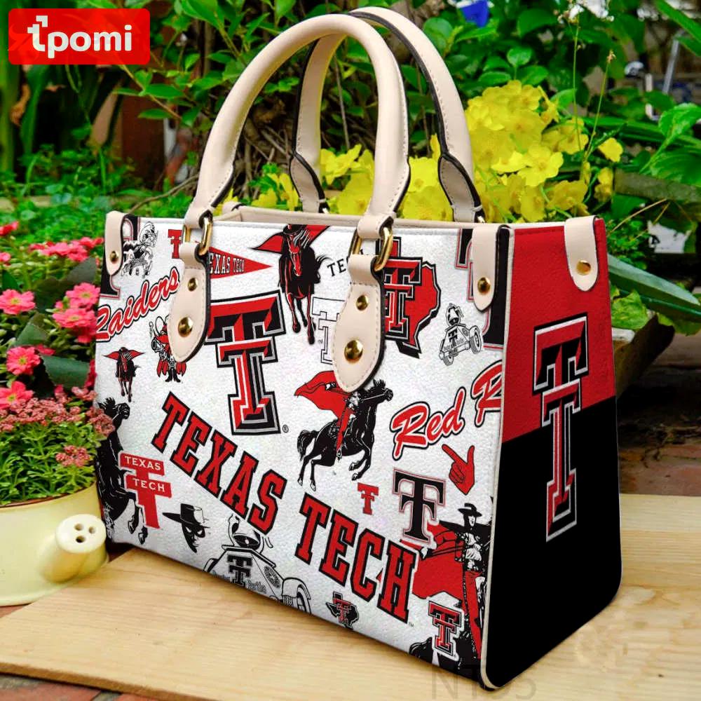 Texas tech red raiders leather handbag gift for women 521 Women Leather Hand Bag