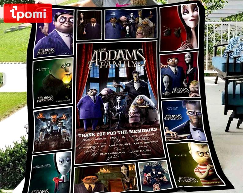 The addams family movie fleece blanket, mink sherpa blanket, addams blanket, addams family blanket, wednesday addams quilt Quilt Blanket