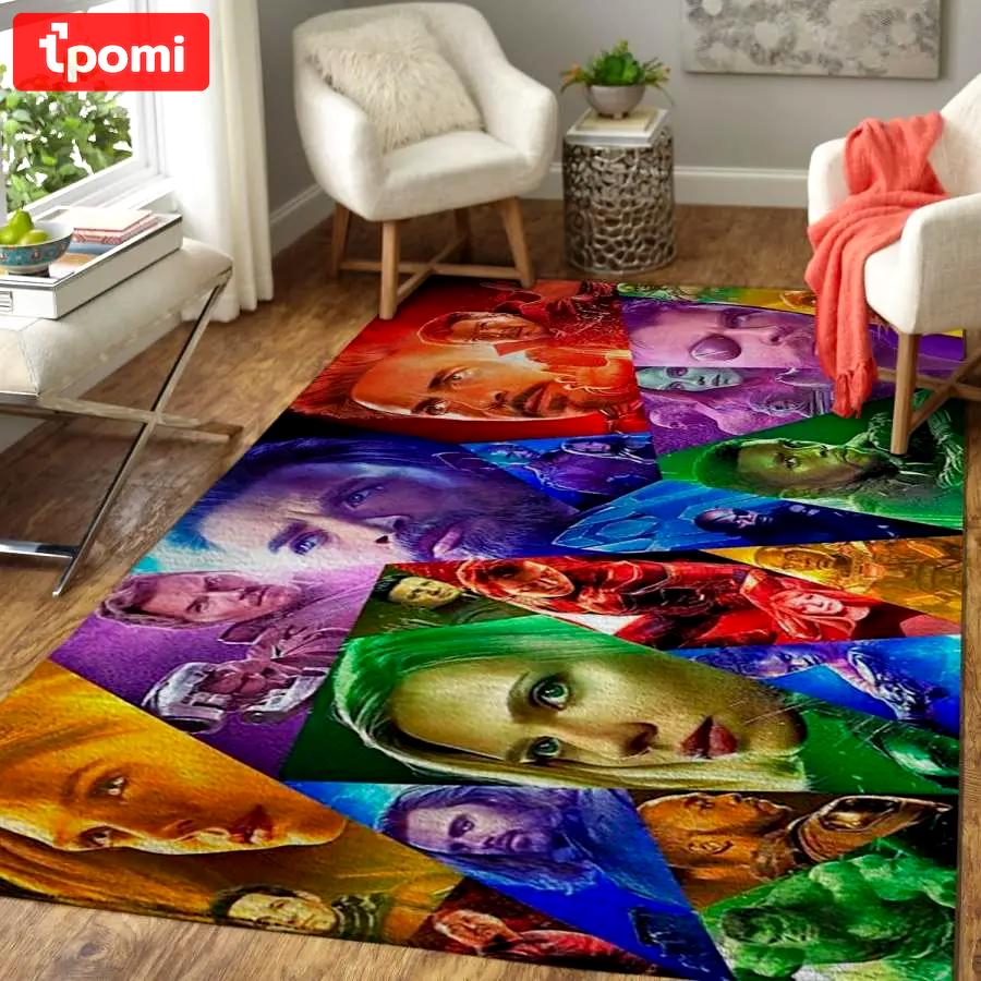 The avengers movie team characters area rug living room rug home decor rcdd81f32484 Rectangle Rug