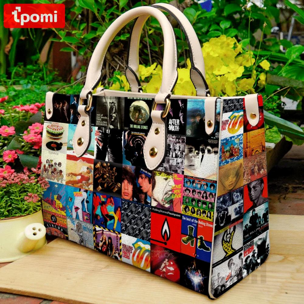 The rolling stones leather hand bag gift for women’s day – perfect women s day gift! 3159 Women Leather Hand Bag
