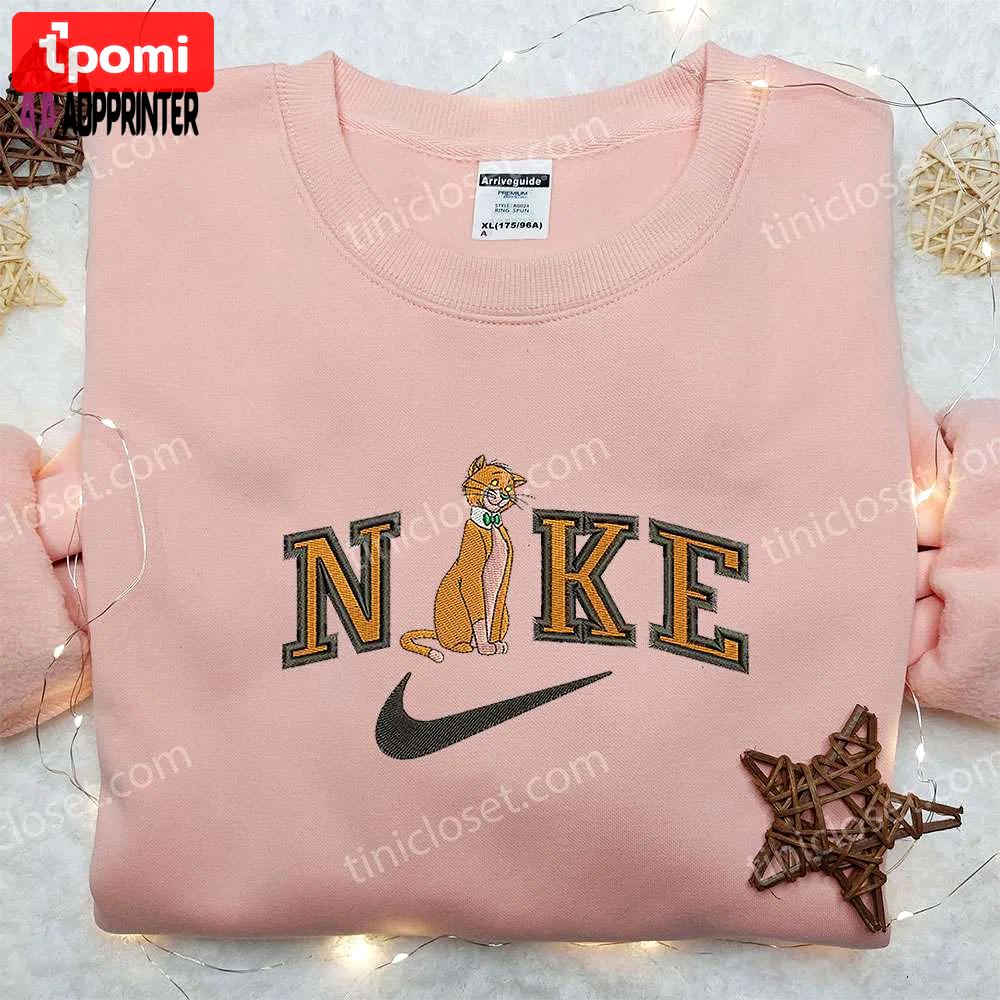 Thomas o malley x nike embroidered sweatshirt aristocats disney shirt nike inspired Embroidered Shirt
