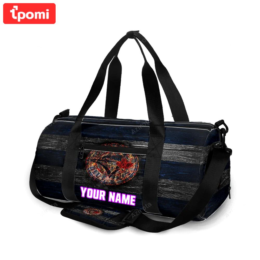 Toronto blue jays russell bird lava wood personalized name travel bag gym bag 2546 Travel Bag