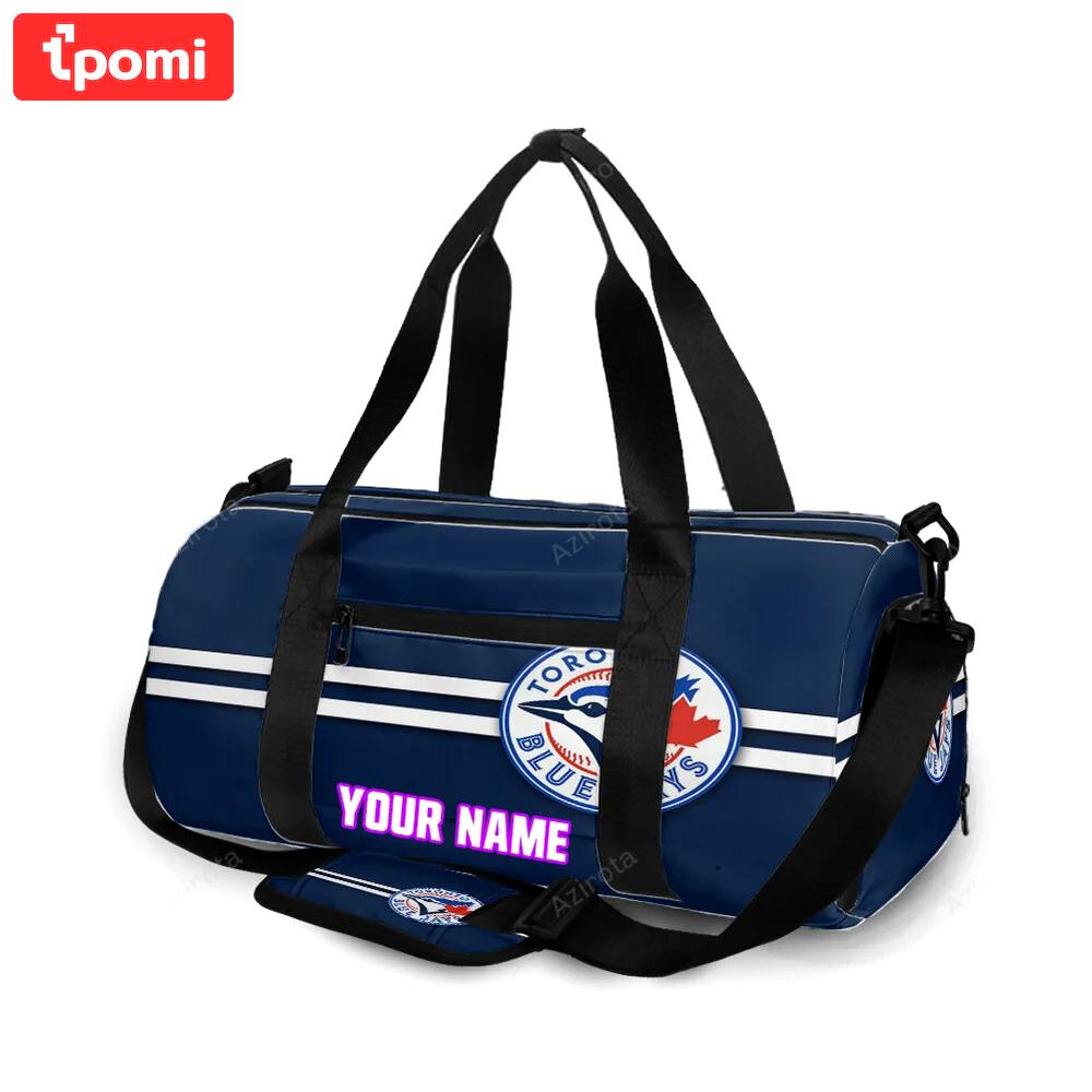 Toronto blue jays russell bird white linen1 personalized name travel bag gym bag 2591 Travel Bag
