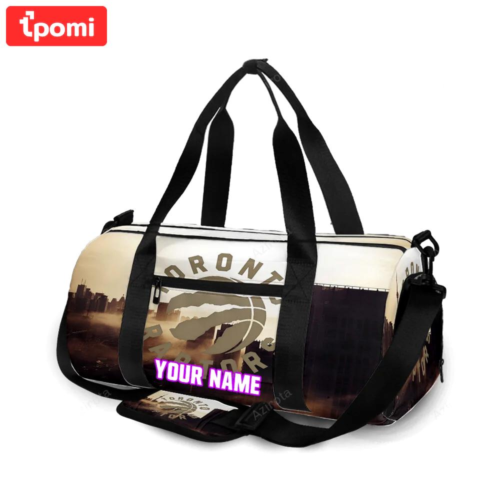 Toronto raptors brown city personalized name travel bag gym bag 2572 Travel Bag