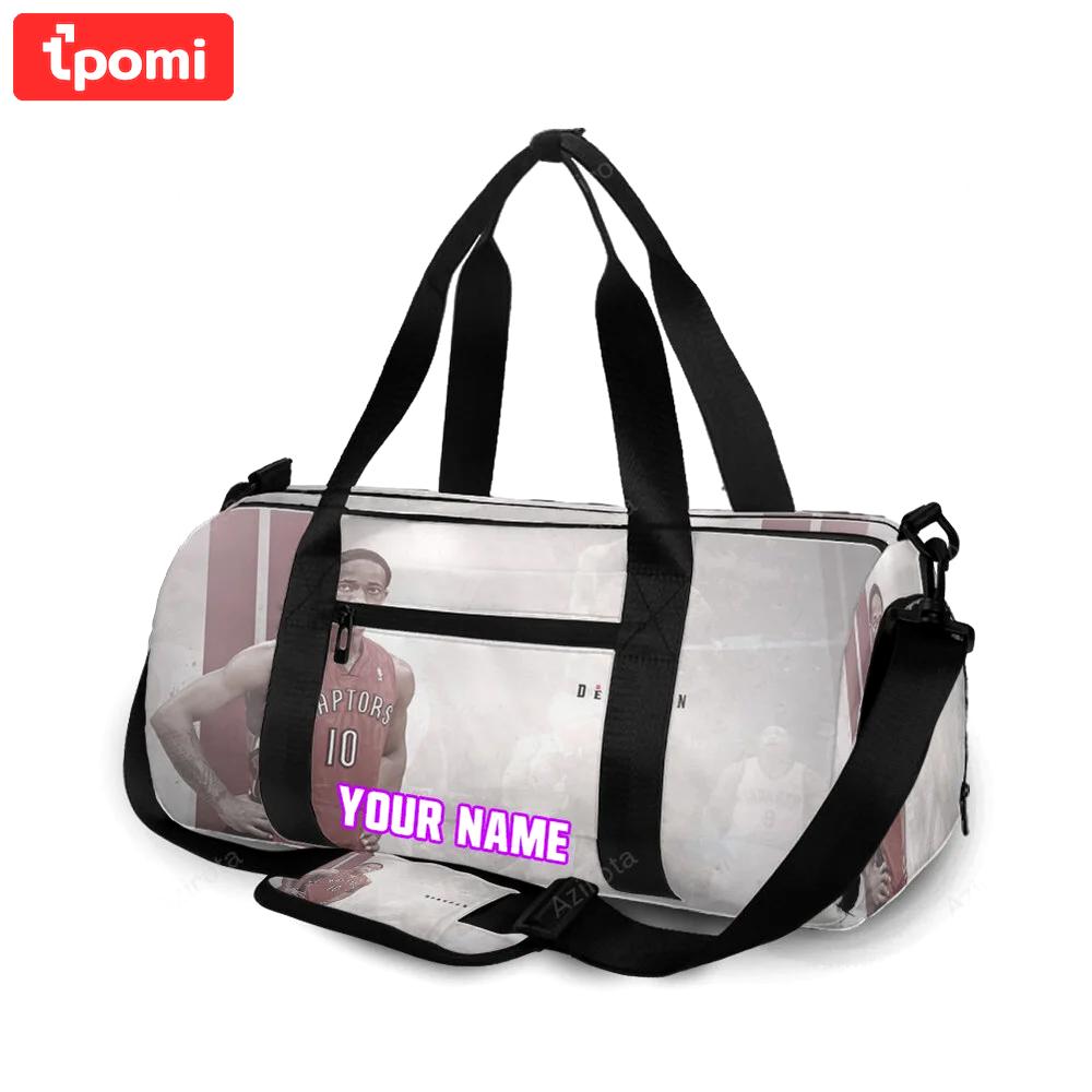 Toronto raptors demar derozan3 personalized name travel bag gym bag 2397 Travel Bag