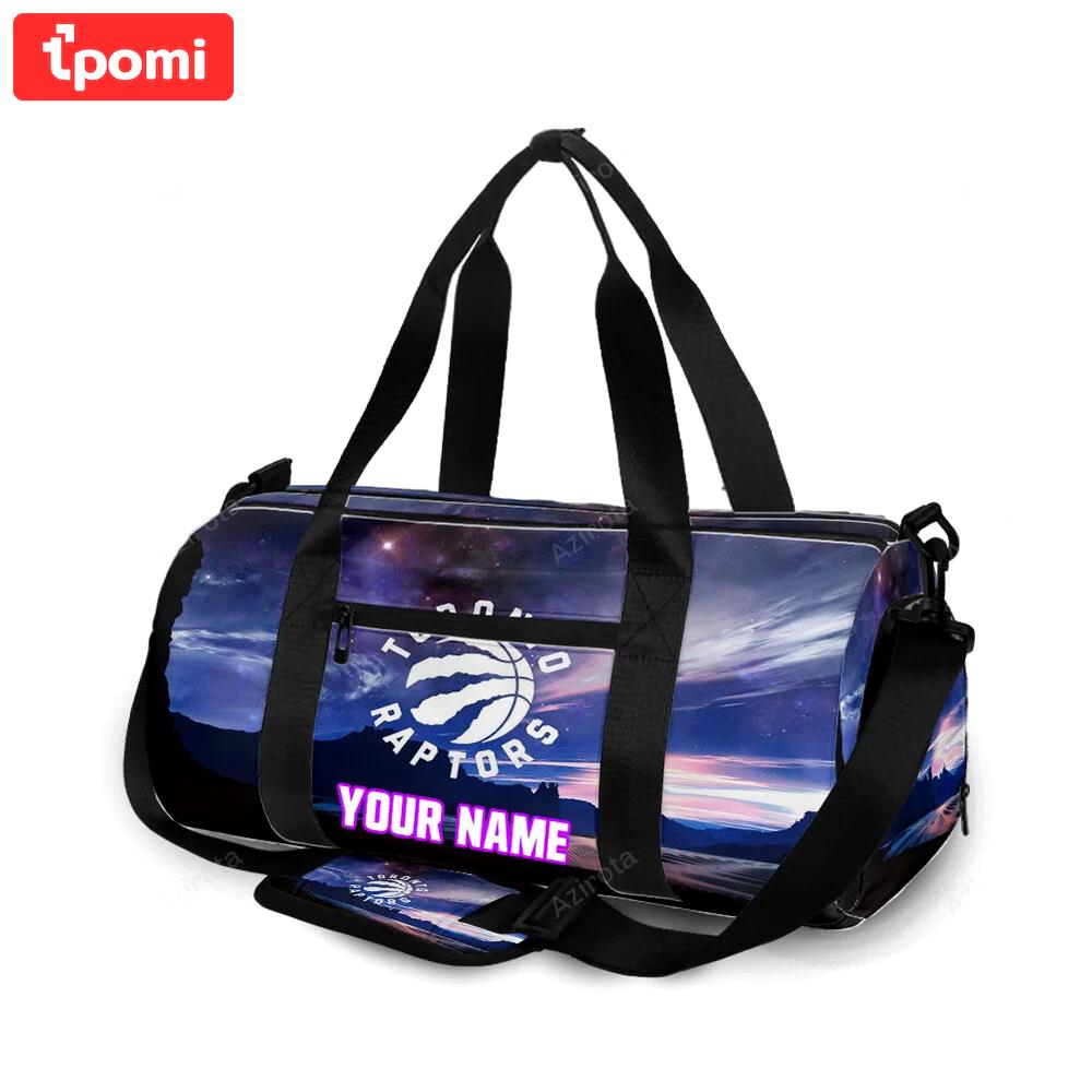 Toronto raptors purple sky personalized name travel bag gym bag 2422 Travel Bag