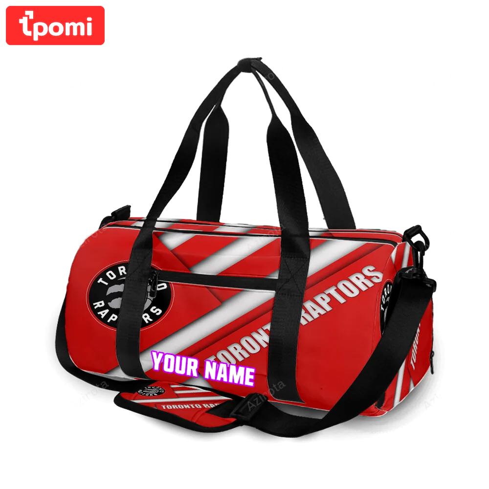 Toronto raptors red white personalized name travel bag gym bag 2431 Travel Bag