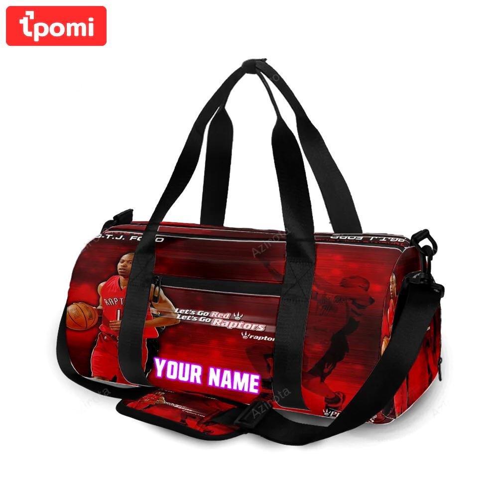 Toronto raptors tj ford1 personalized name travel bag gym bag 2404 Travel Bag