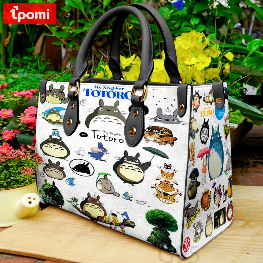 Totoro ghibli leather hand bag gift for women’s day: perfect women s day gift g95 202 Women Leather Hand Bag