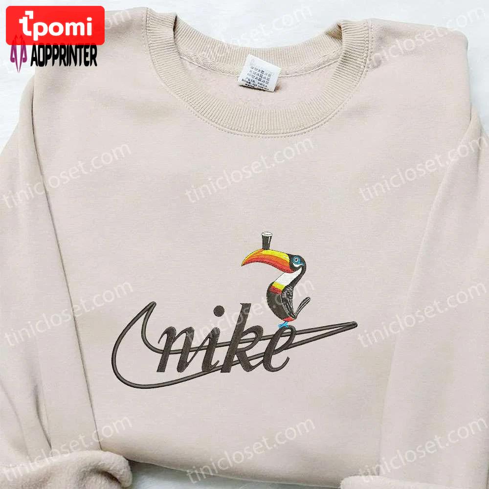 Toucans bird x nike embroidered shirt: animal-inspired nike-inspired shirt for a unique style Embroidered Shirt