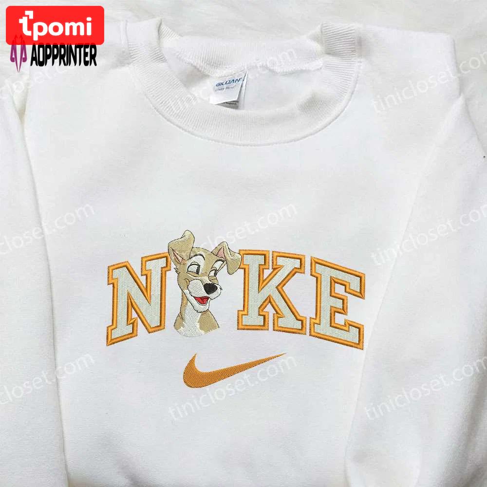 Tramp x nike embroidered shirt: lady and the tramp custom design Embroidered Shirt