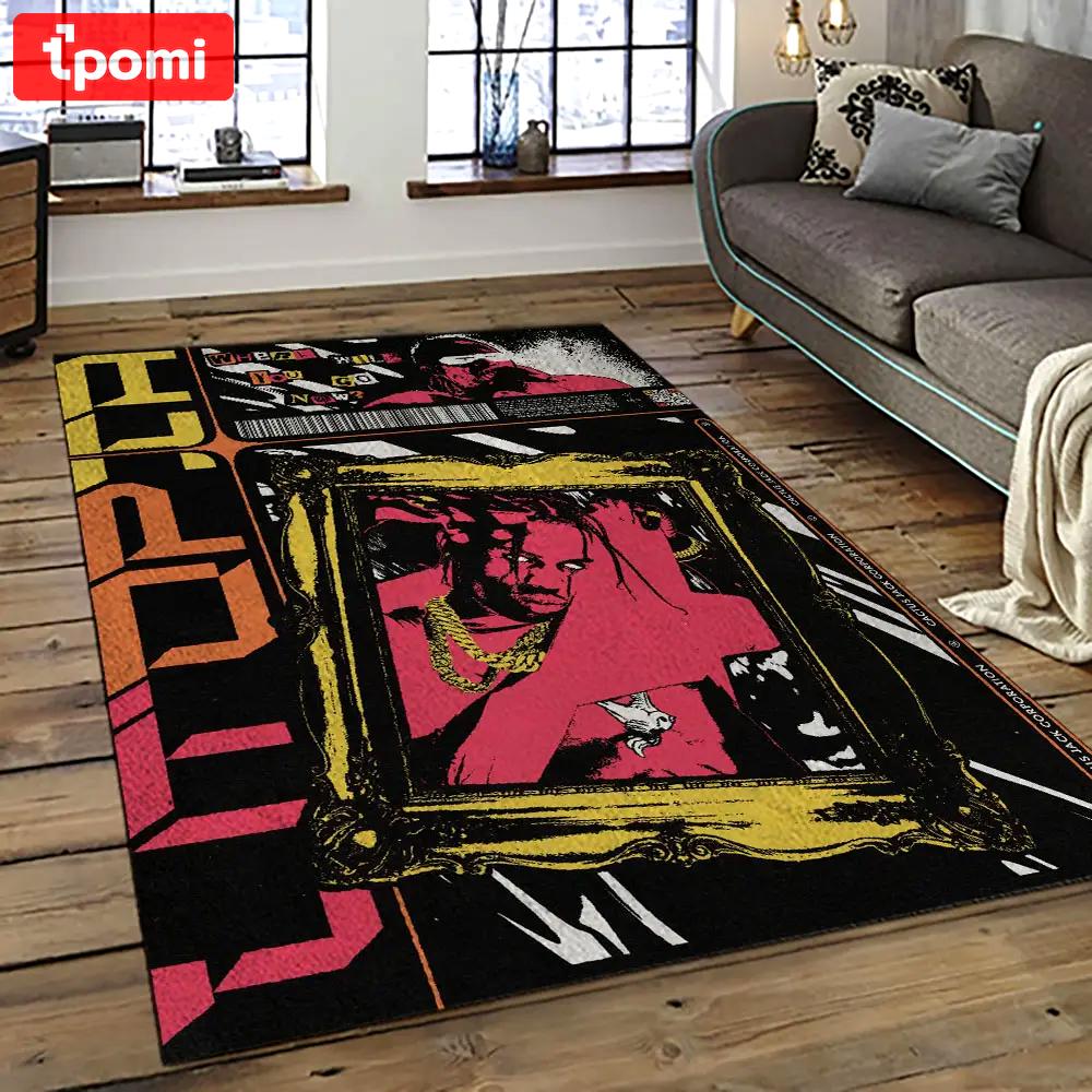 Travis scott rapper hiphop music retangle carpet area rug home decor best gift for fan and friends tst15 Rectangle Rug