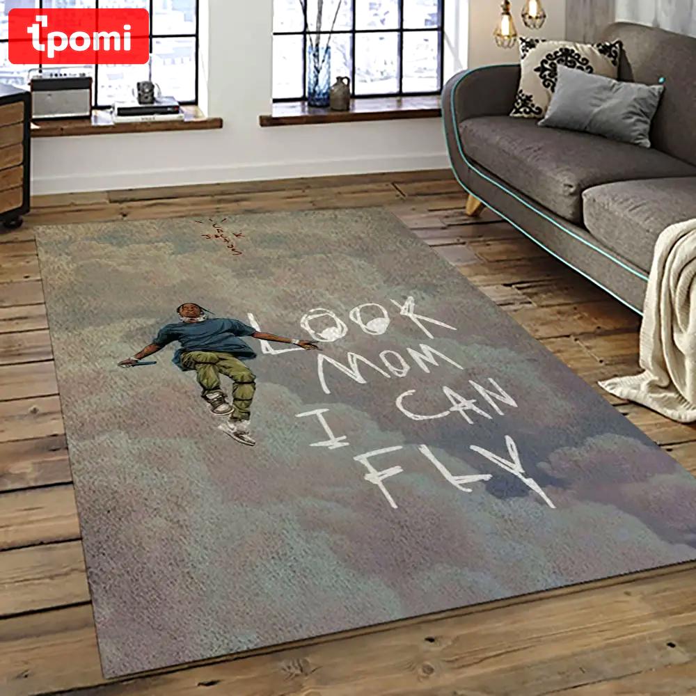 Travis scott rapper hiphop music retangle carpet area rug home decor best gift for fan and friends tst2 Rectangle Rug
