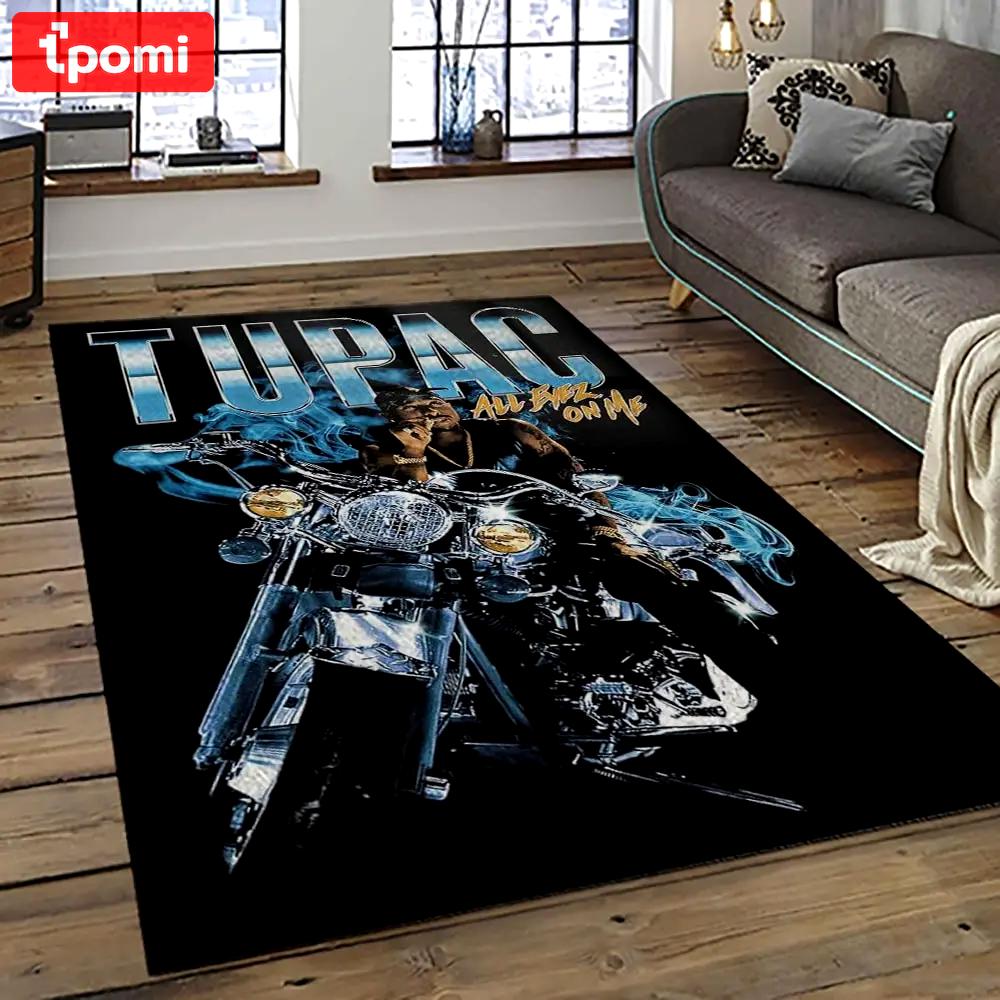 Tupac shakur rapper hiphop music rap carpet area rug home decor gift for fans gift for friends ts14 Rectangle Rug