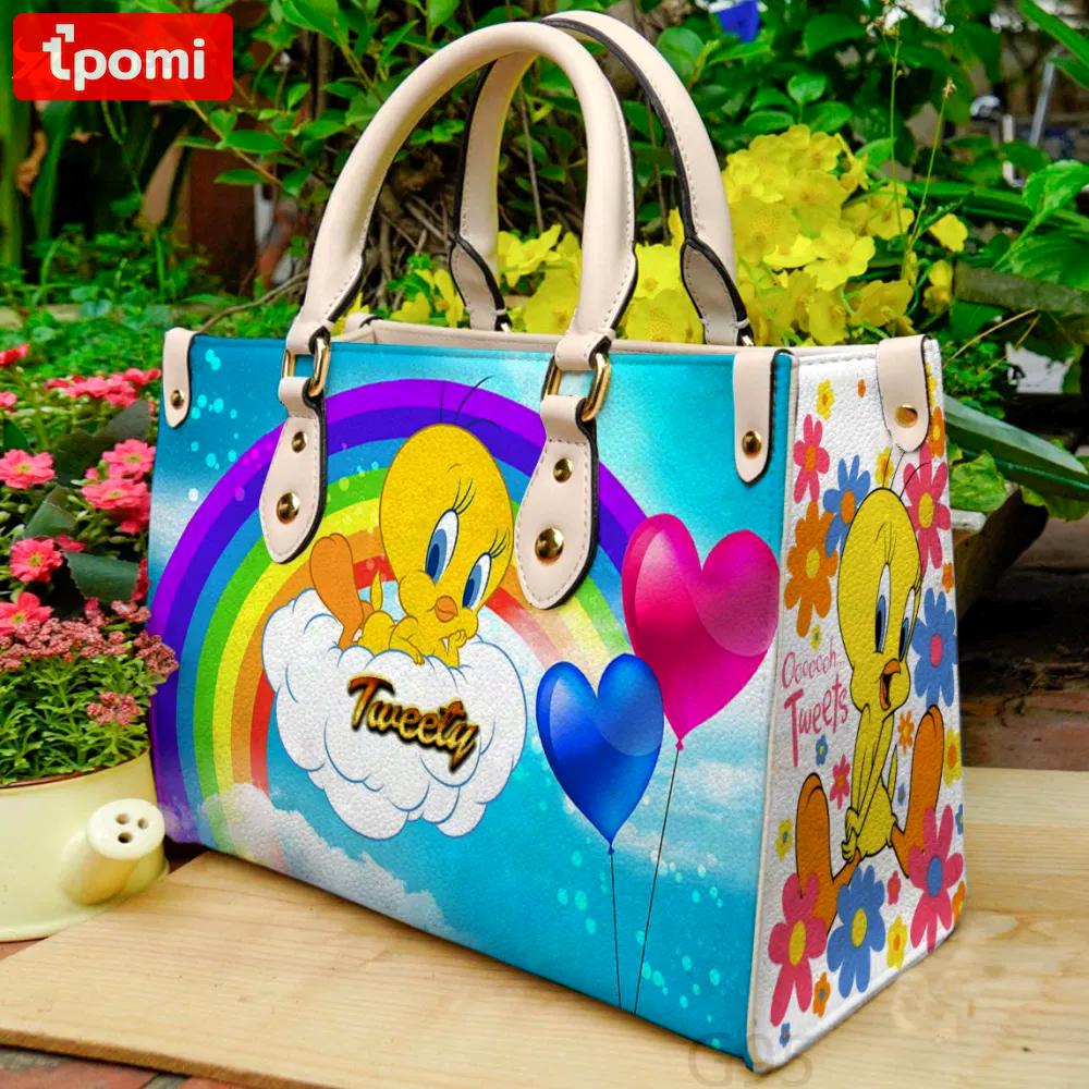 Tweety bird leather handbag for women gift 2480 Women Leather Hand Bag