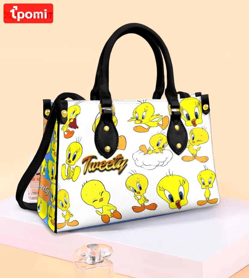 Tweety bird leather handbag gift for women 4642 Women Leather Hand Bag