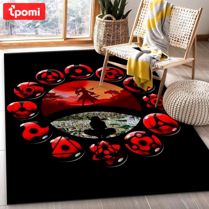 Uchiha itachi naruto anime 3 area rug living room and bed room rug rug regtangle carpet floor decor home decor Rectangle Rug