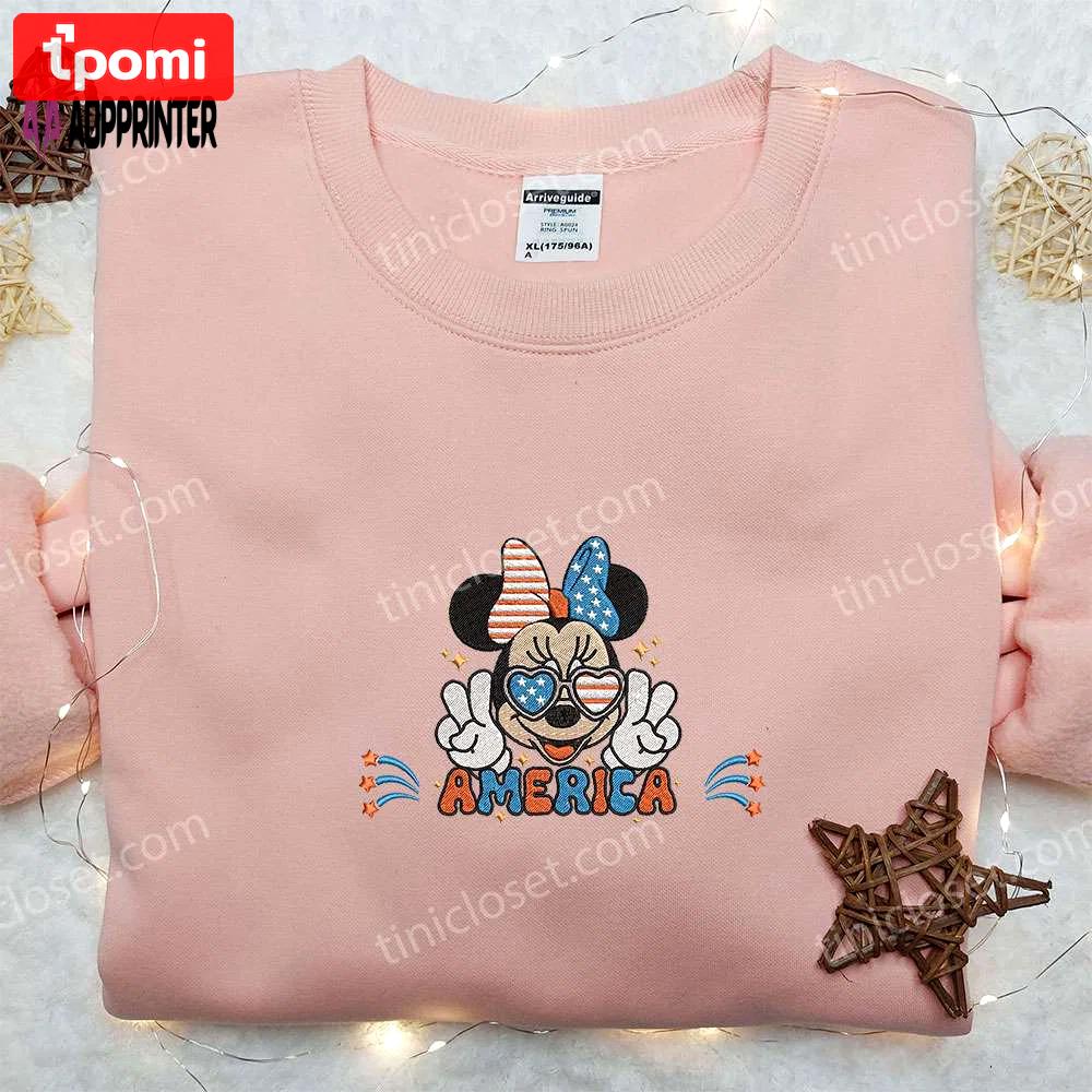 Usa minnie mouse embroidered shirt: disney s best patriotic shirts Embroidered Shirt