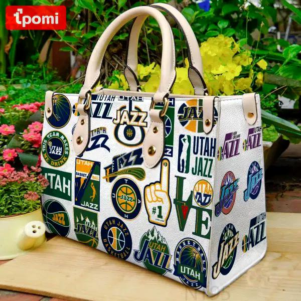 Utah jazz leather  handbag gift for  women  a 3003 Women Leather Hand Bag