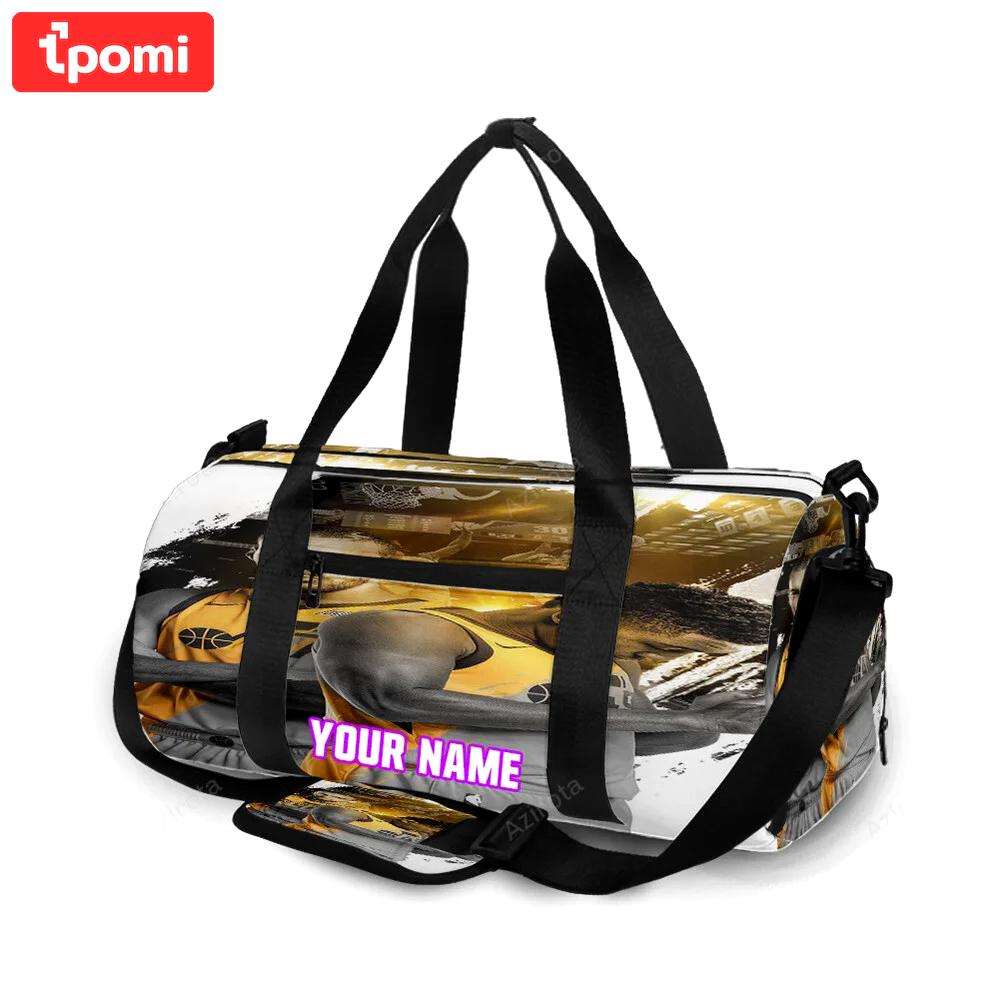 Utah jazz rudy gobert and donova mitchell personalized name travel bag gym bag 2559 Travel Bag