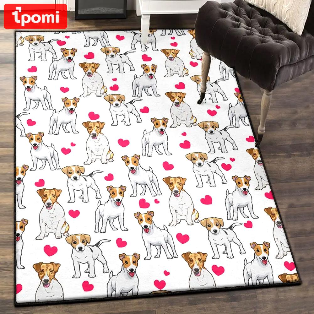 Valentine outdoor carpet, valentine’s day jack russell terrier heart gs cl rug Rectangle Rug