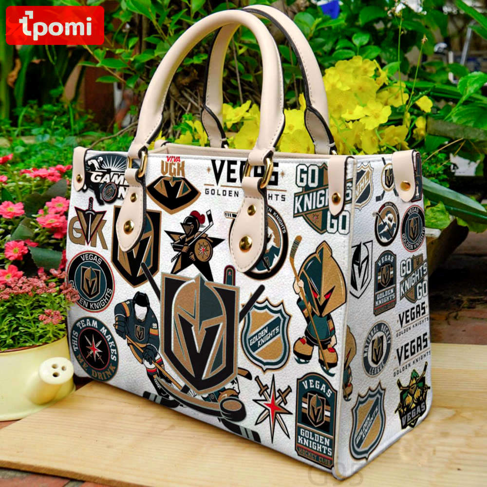 Vegas golden knights leather handbag gift for women 413 Women Leather Hand Bag