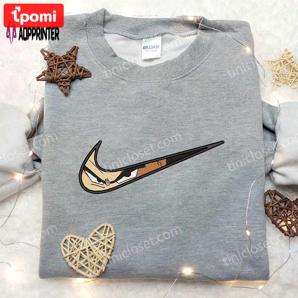 Vegeta x nike swoosh anime hoodie dragon ball embroidered shirt nike inspired tee Embroidered Shirt