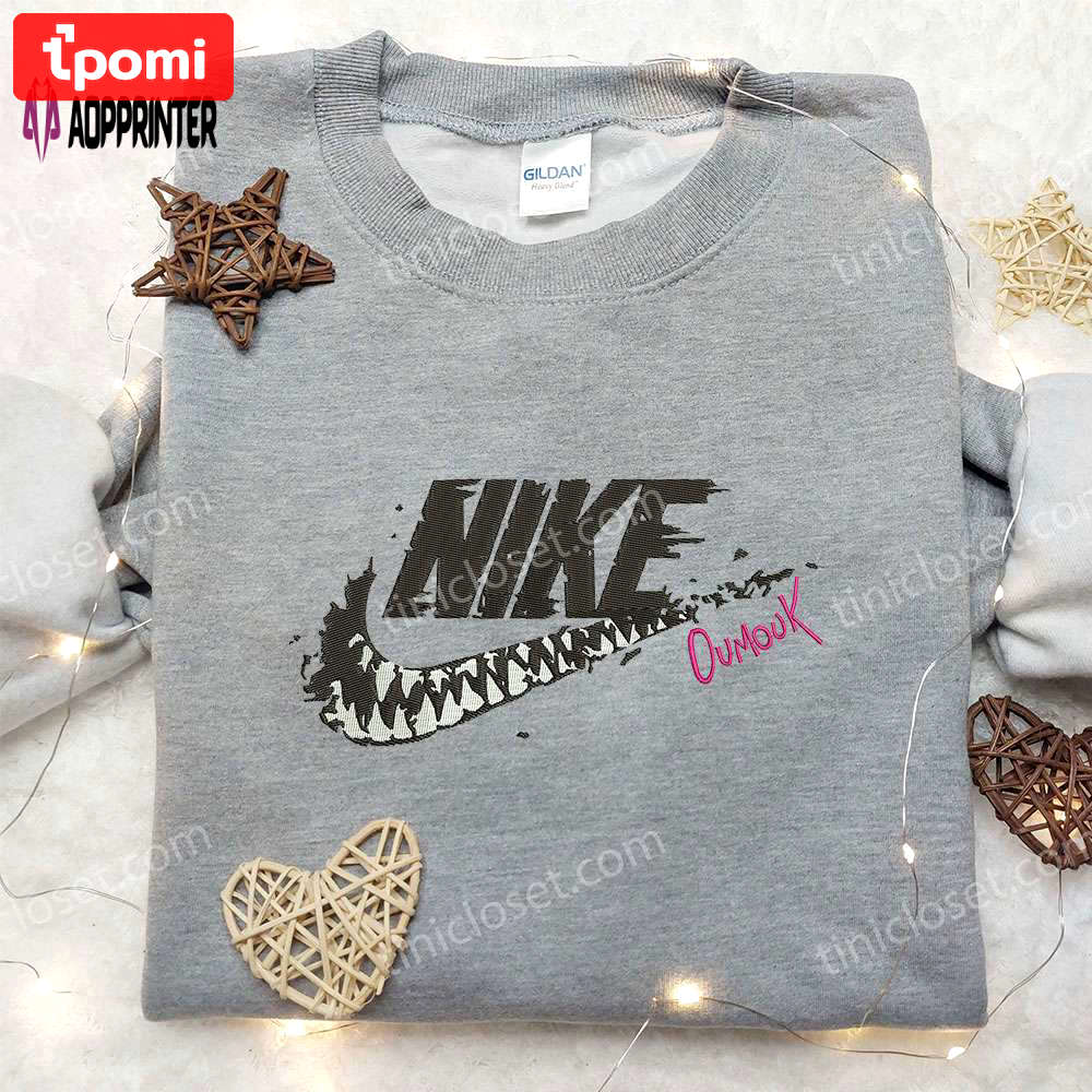 Venom oumuk x nike embroidered hoodie & movie characters shirt nike inspired embroidery Embroidered Shirt
