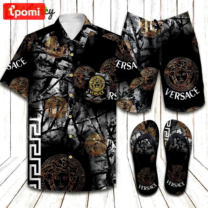 Versace flip flops and combo hawaii shirt shorts 76 hawaii shirt shorts flip flops Hawaii Shirt Shorts & Flip Flops