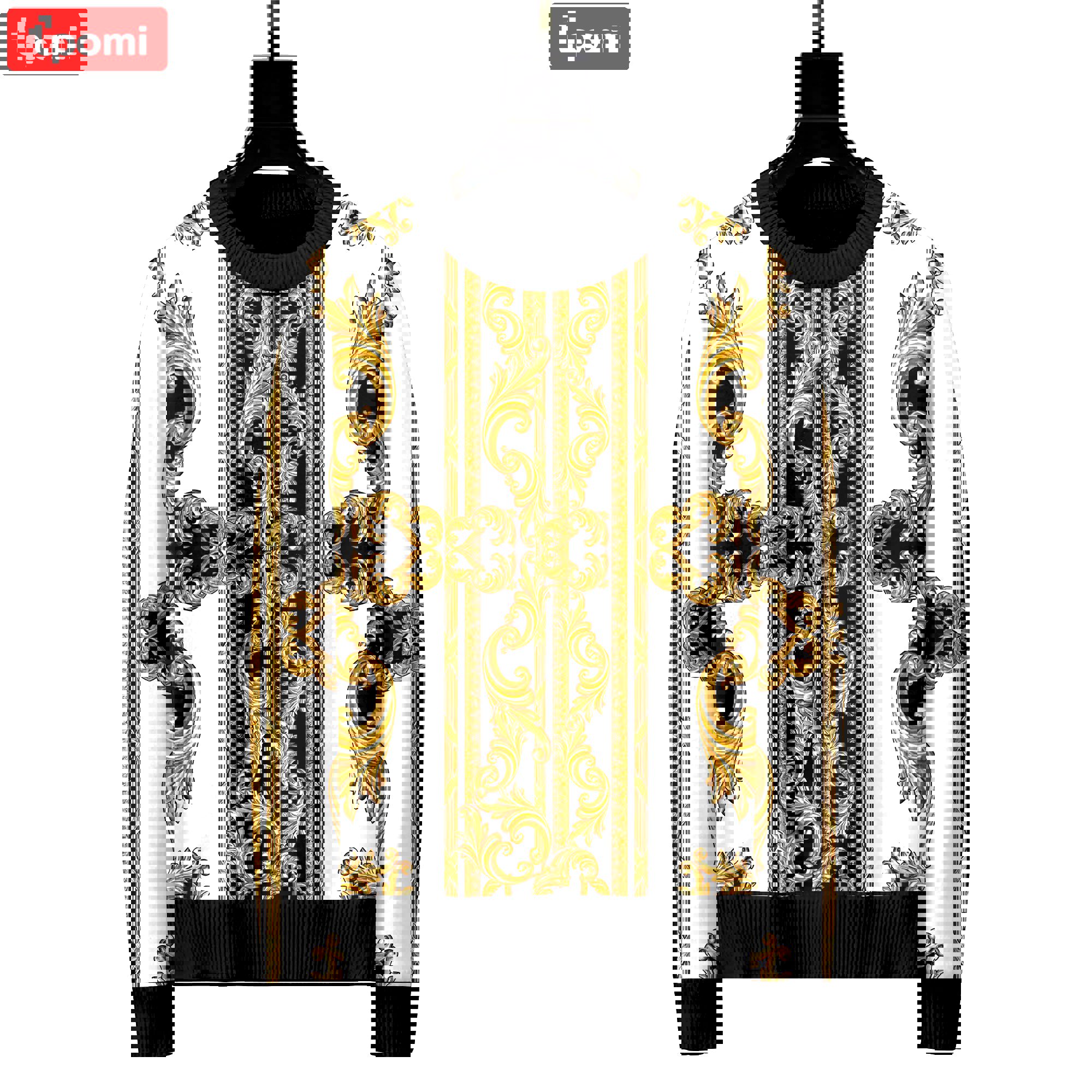 Versace luxury ugly sweater for winter  hot 2024 style 383 Christmas Ugly Sweater