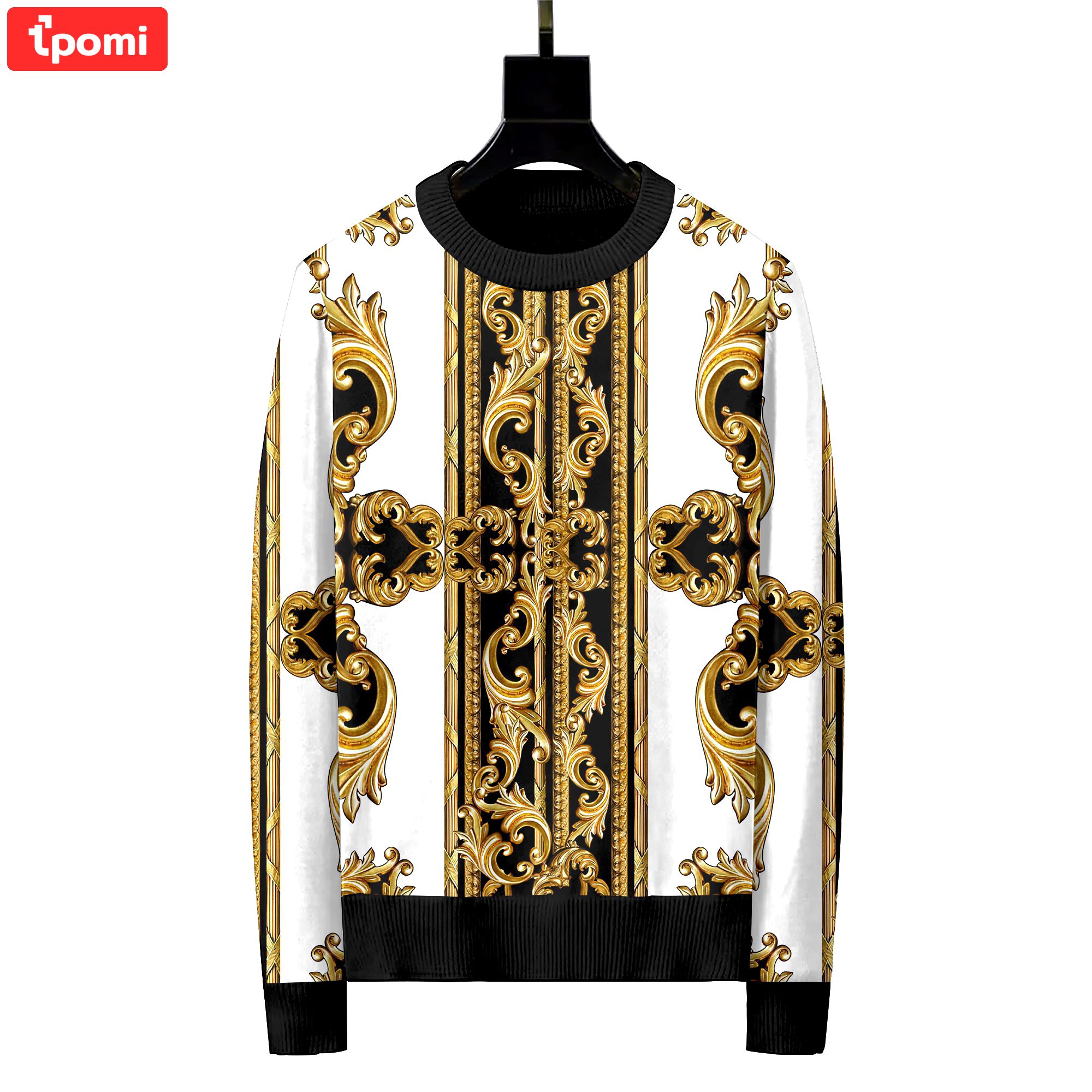 Versace luxury ugly sweater for winter hot 2024  style 466 Christmas Ugly Sweater
