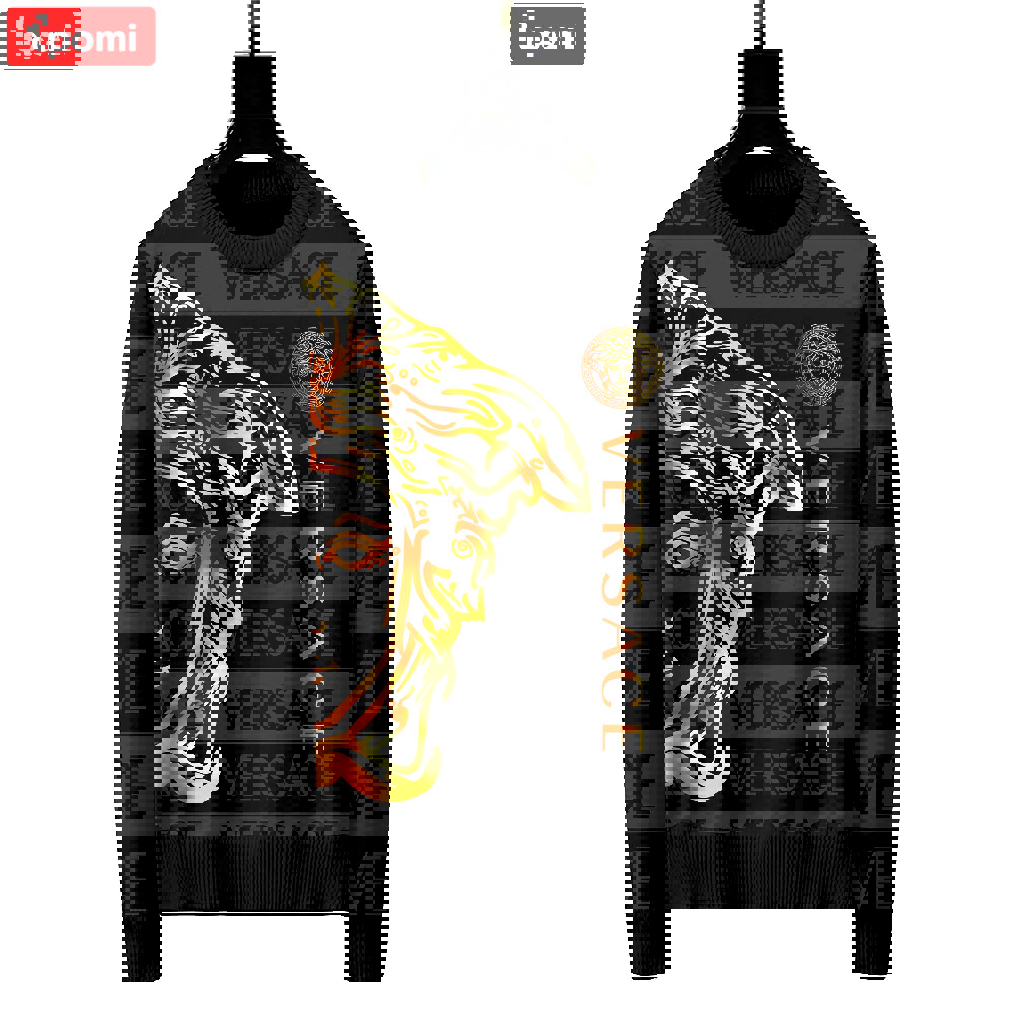 Versace luxury ugly sweater for winter hot 2024  style 488 Christmas Ugly Sweater