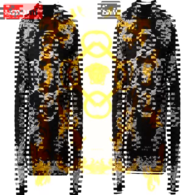 Versace luxury ugly sweater for winter hot 2024  style 808 Christmas Ugly Sweater