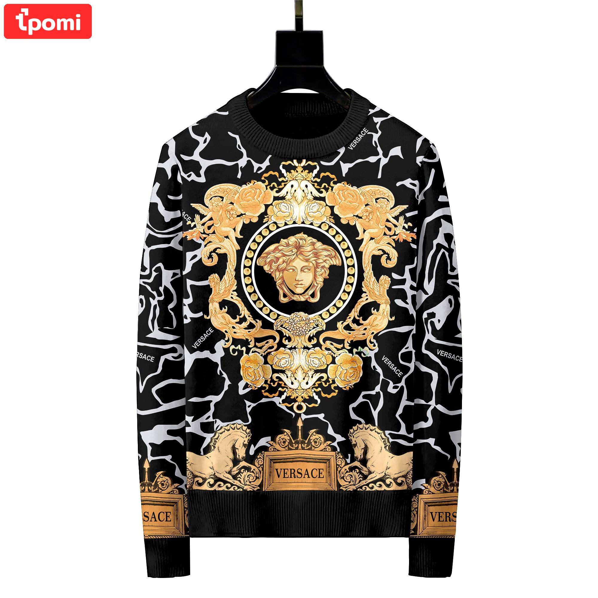 Versace luxury ugly sweater for winter hot 2025style 227 Christmas Ugly Sweater