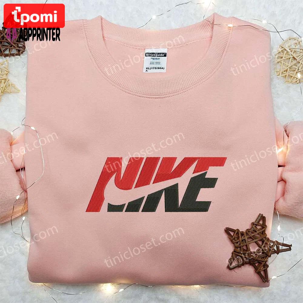 Vintage custom nike embroidered sweatshirt – nike inspired shirt best family gift Embroidered Shirt