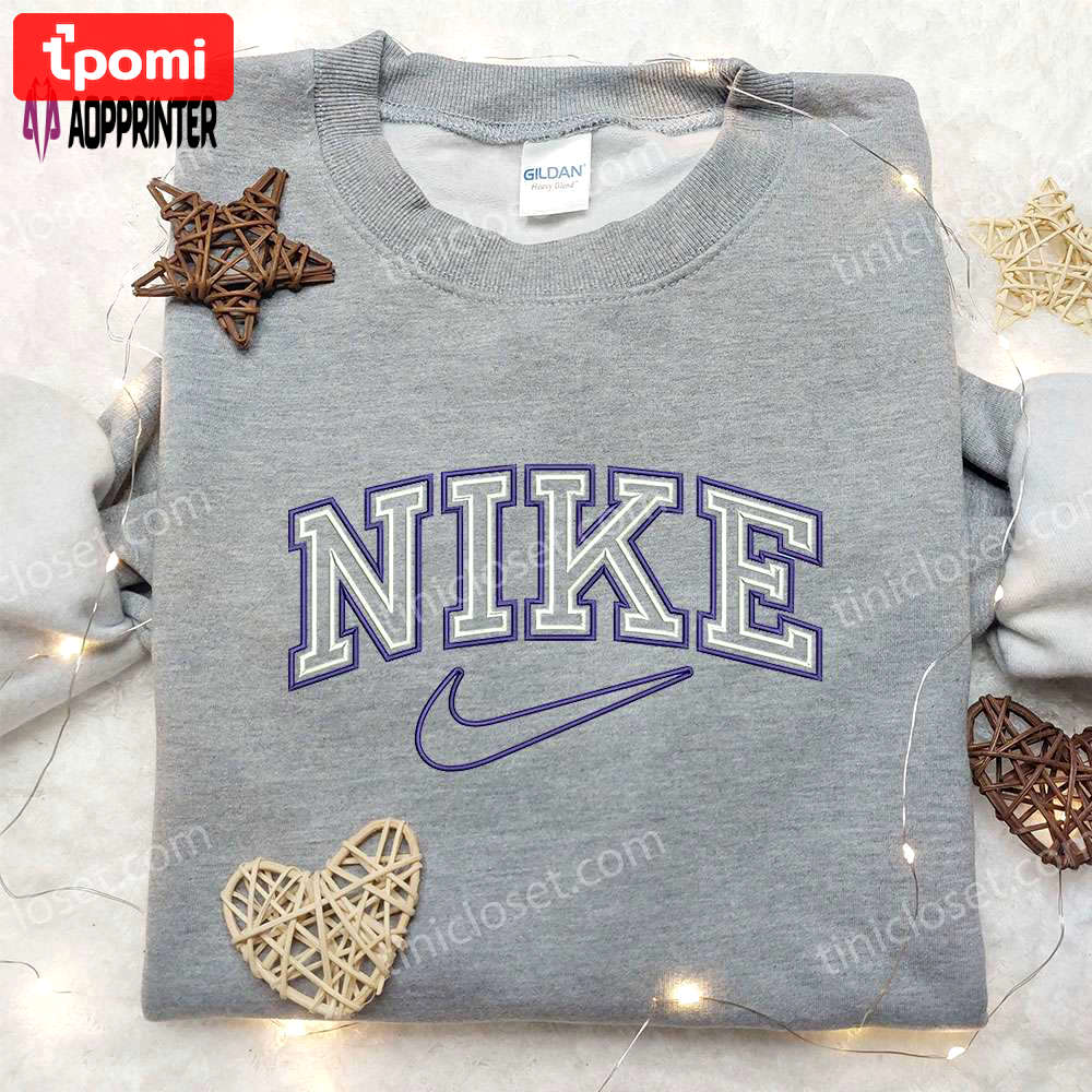 Vintage nike embroidered shirt: best family gift nike logo retro style Embroidered Shirt