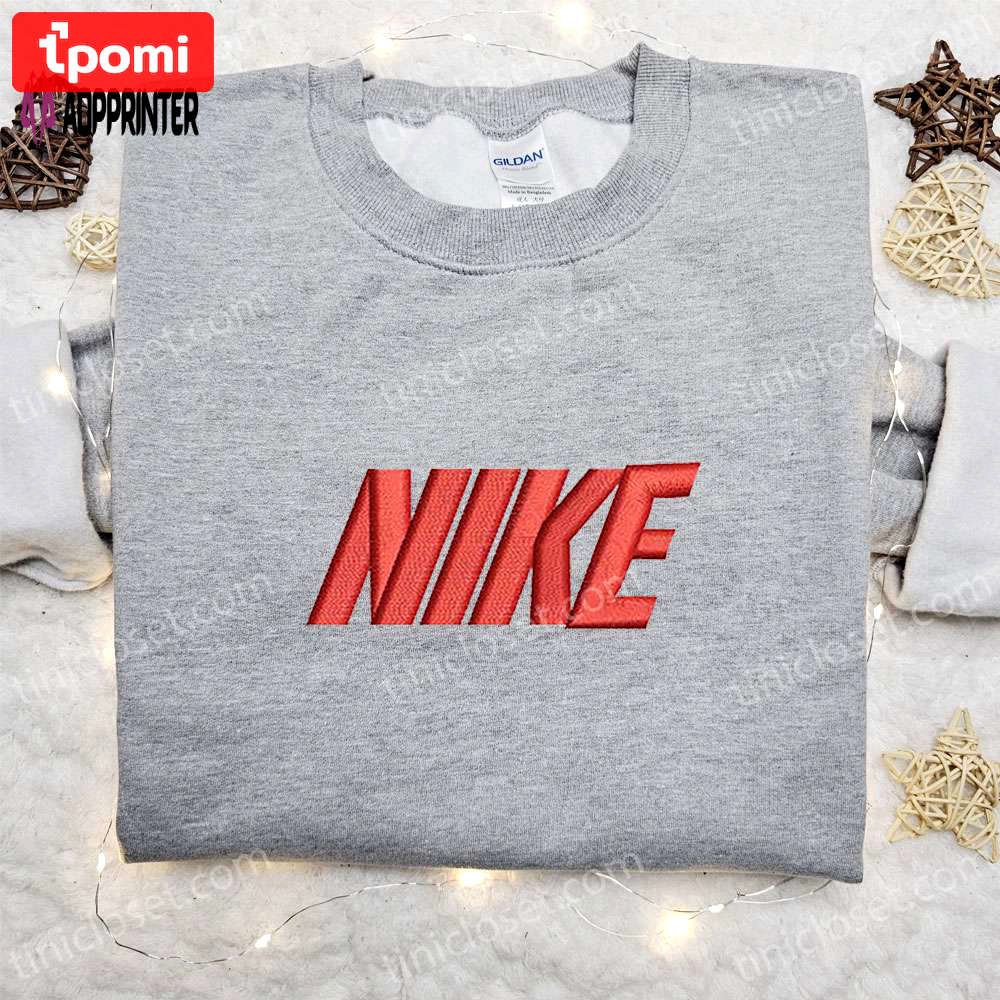 Vintage nike embroidered shirt sweatshirt & custom hoodie: unique nike inspired apparel Embroidered Shirt