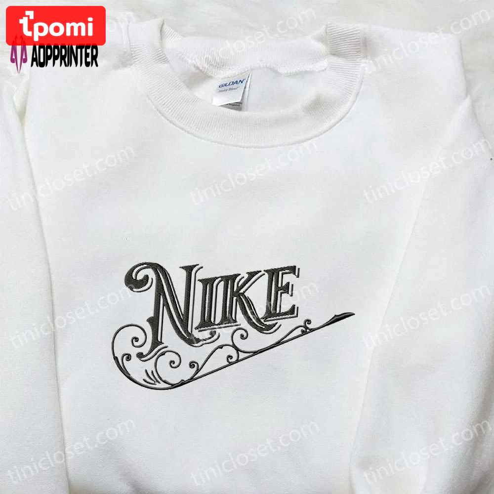 Vintage nike embroidered sweatshirt & custom shirt: perfect family gift Embroidered Shirt