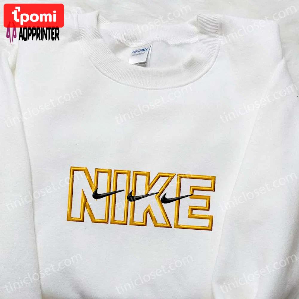 Vintage retro nike swoosh embroidered shirt – nike inspired perfect family gift Embroidered Shirt