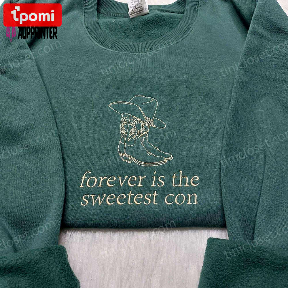 Vintage typography & forever: sweatest con embroidered shirt – shop now! Embroidered Shirt