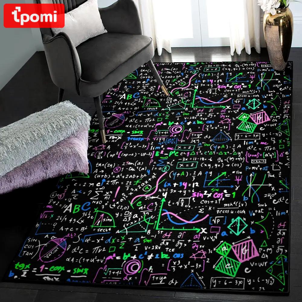 Washable rugs, mathematics rug Rectangle Rug
