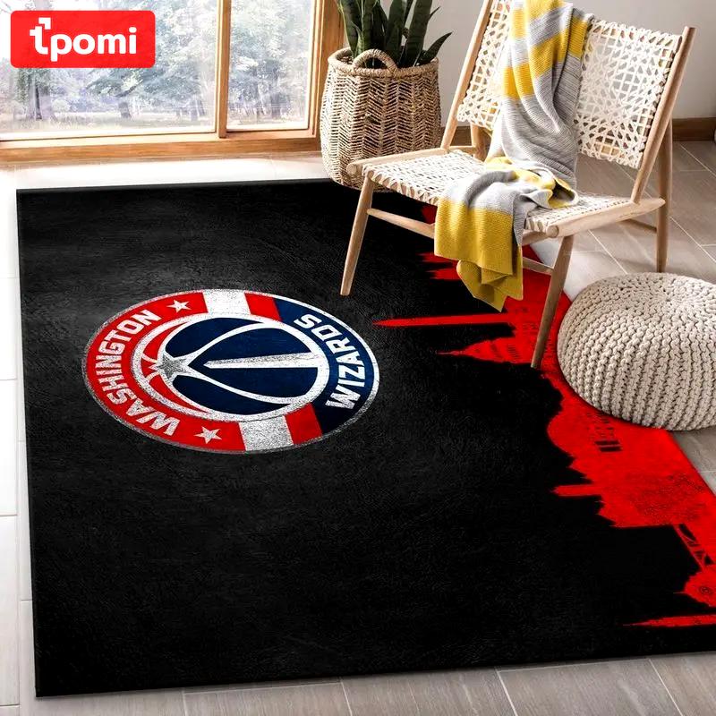 Washington wizards nba 1 area rug living room bedroom rug regtangle carpet Rectangle Rug