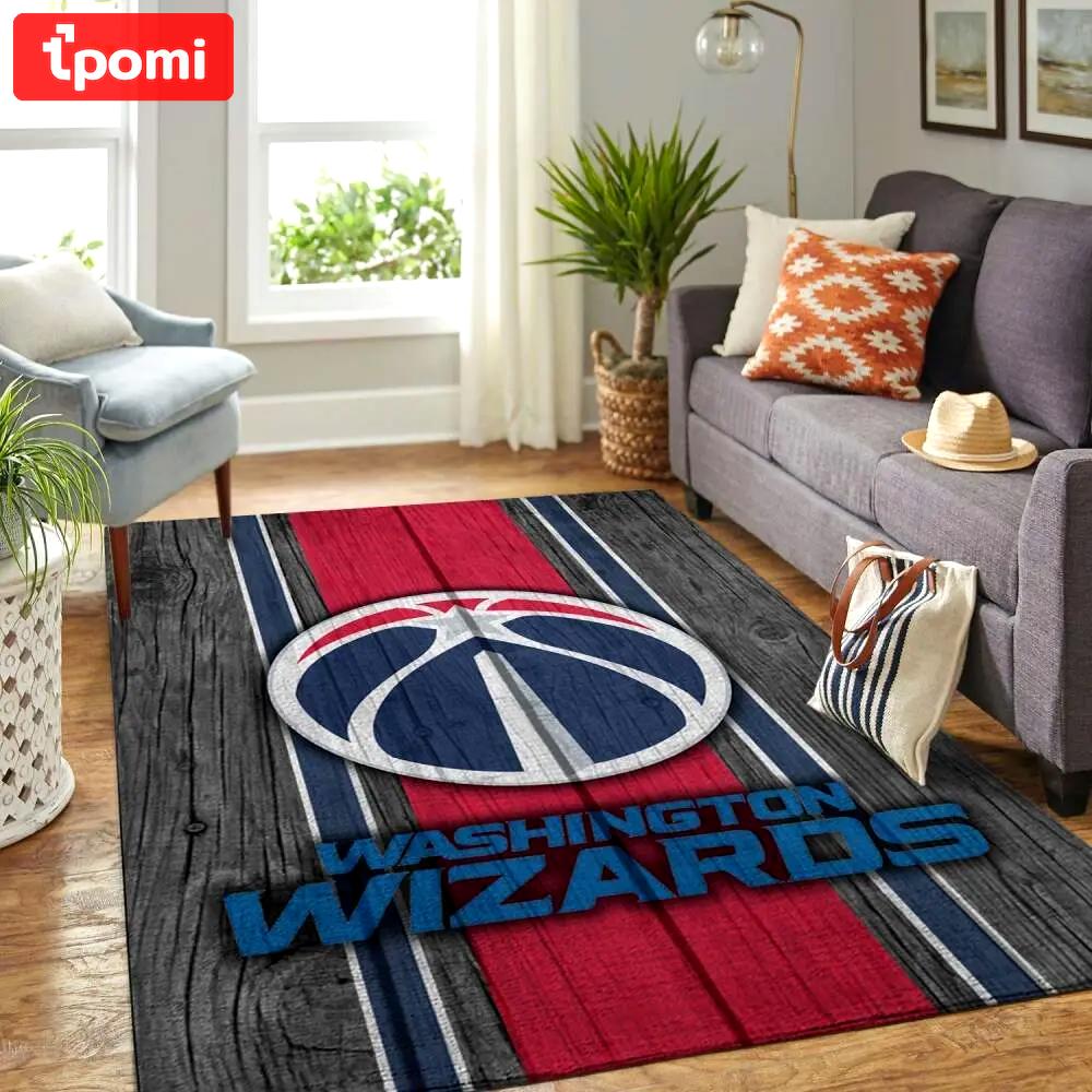 Washington wizards nba wooden style living room carpet rug regtangle carpet Rectangle Rug