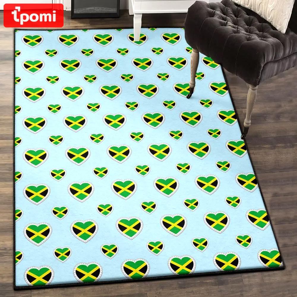 Wedding day living room rugs, jamaican heart gs cl rug Rectangle Rug