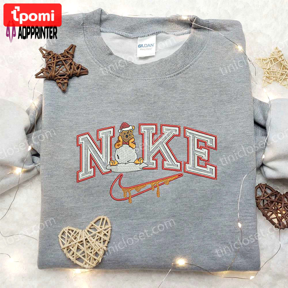 Winnie the pooh x nike embroidered sweatshirt – disney christmas gifts Embroidered Shirt