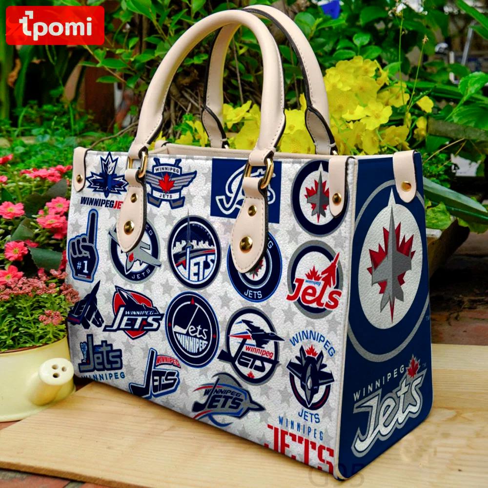 Winnipeg jets leather bag g95 1864 Women Leather Hand Bag