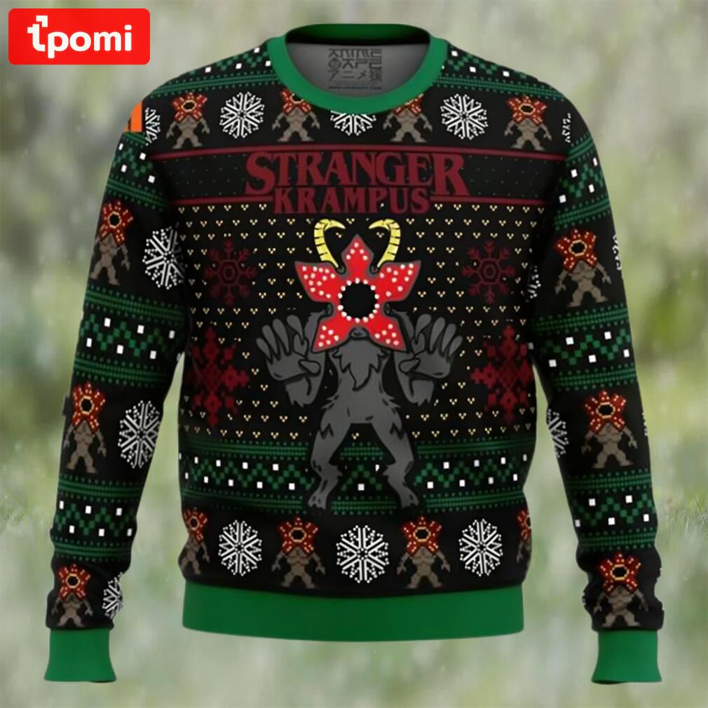 Xmas demogorgon stranger krampus stranger things ugly christmas sweater Christmas Ugly Sweater