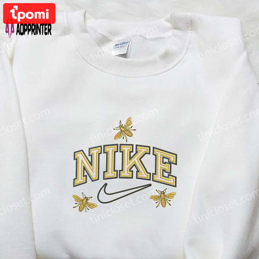 Yellow butterfly x swoosh nike embroidered shirt – inspiring and stylish nike shirt Embroidered Shirt